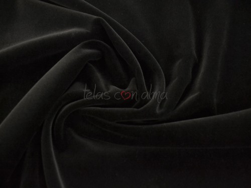 TERCIOPELO ALGODON NEGRO