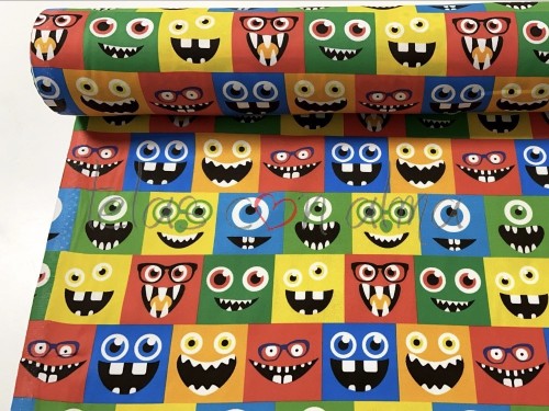 POPELIN HAPPY MONSTRUOS