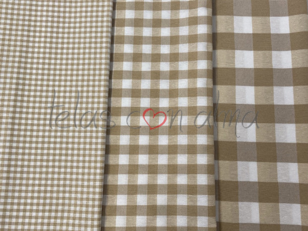 VICHY TEJIDO MOKA 3CM