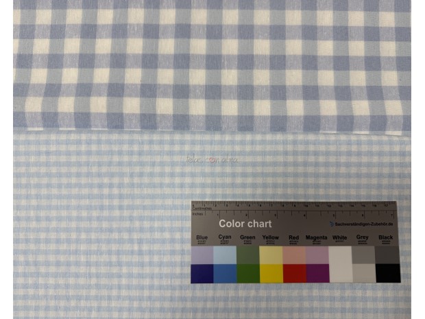 VICHY TEJIDO CELESTE