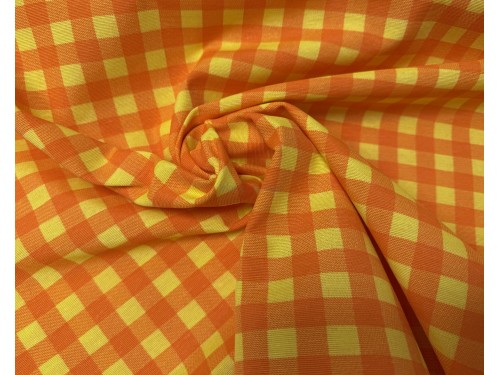 LONETA CUADROS EN NARANJA