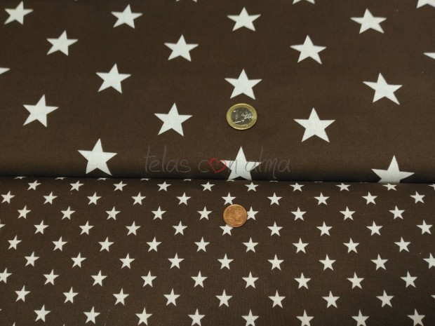 PATCH STARS GRANDE MARRON