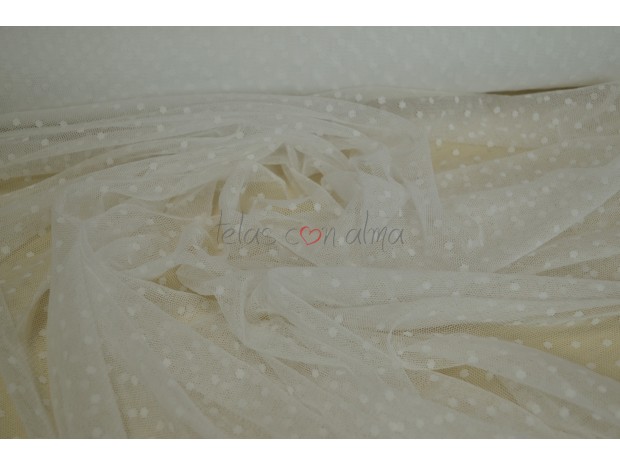 TUL PLUMETI BLANCO BLANCO ROTO